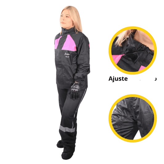 Conjunto Impermeable Tipo Sudadera Jhomar Rosado - BSA MOTOS