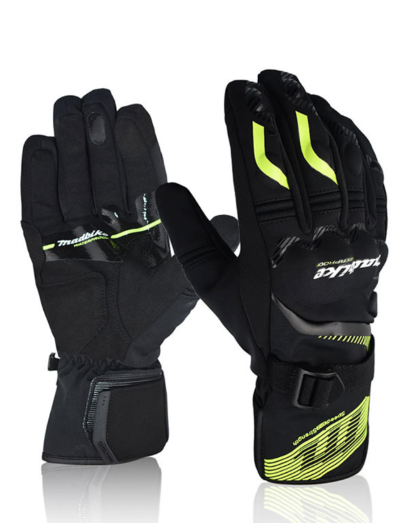 GUANTES IMPERMEABLES MAD BIKE BK 65 NEGRO AMARILLO FLUOR