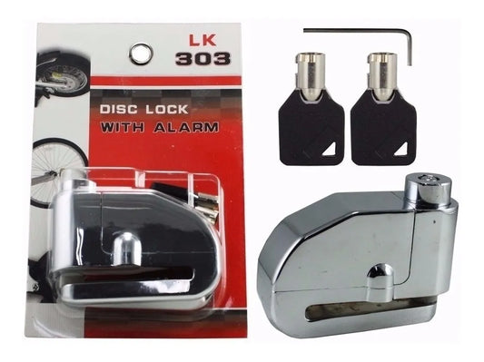 Candado Moto Alarma Freno De Disco Lk 303 Original Premium - BSA MOTOS